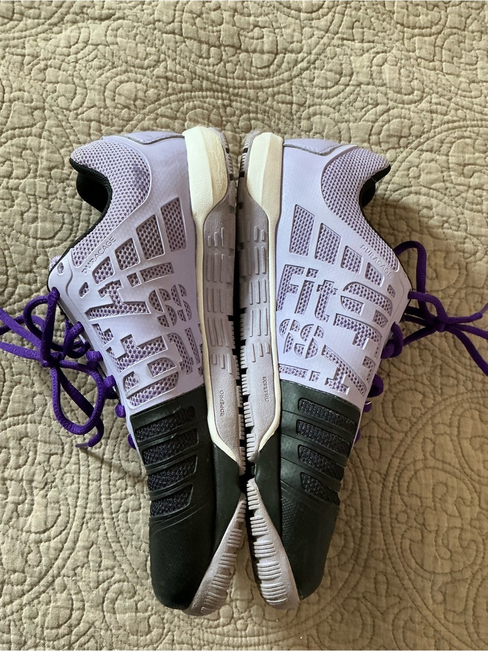 Reebok Women's Training Shoes — White, Black & Purple Accents - Picture 4 of 8